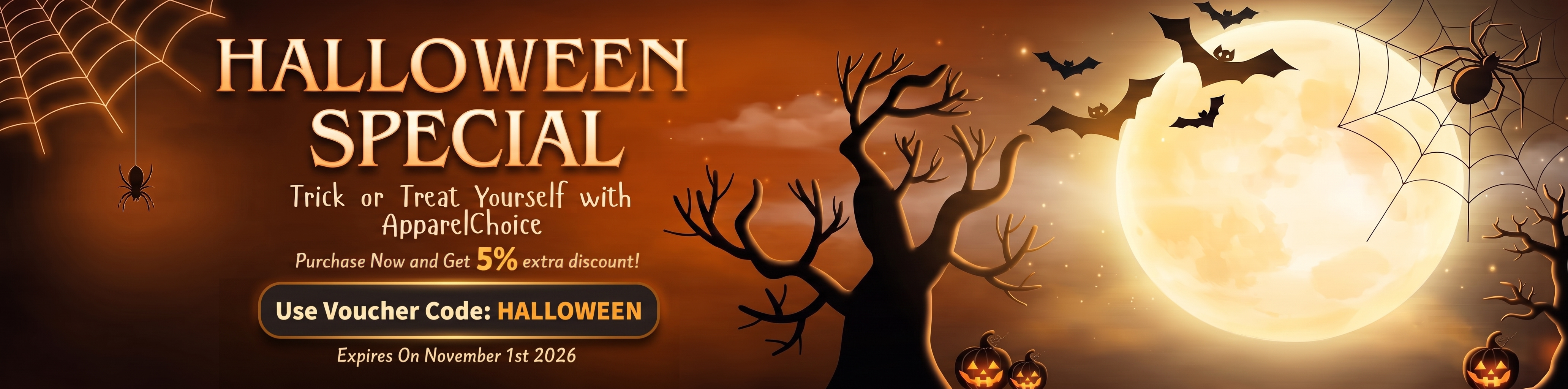5% Halloween Discount